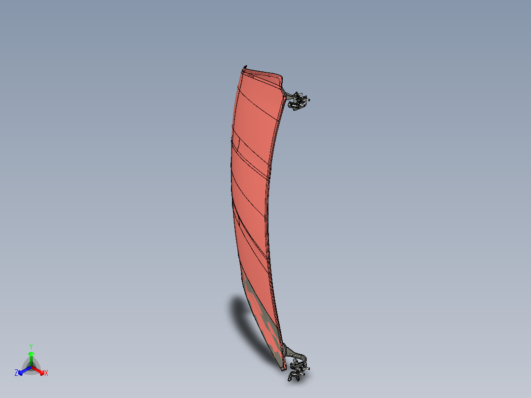 发舱盖正等轴测图