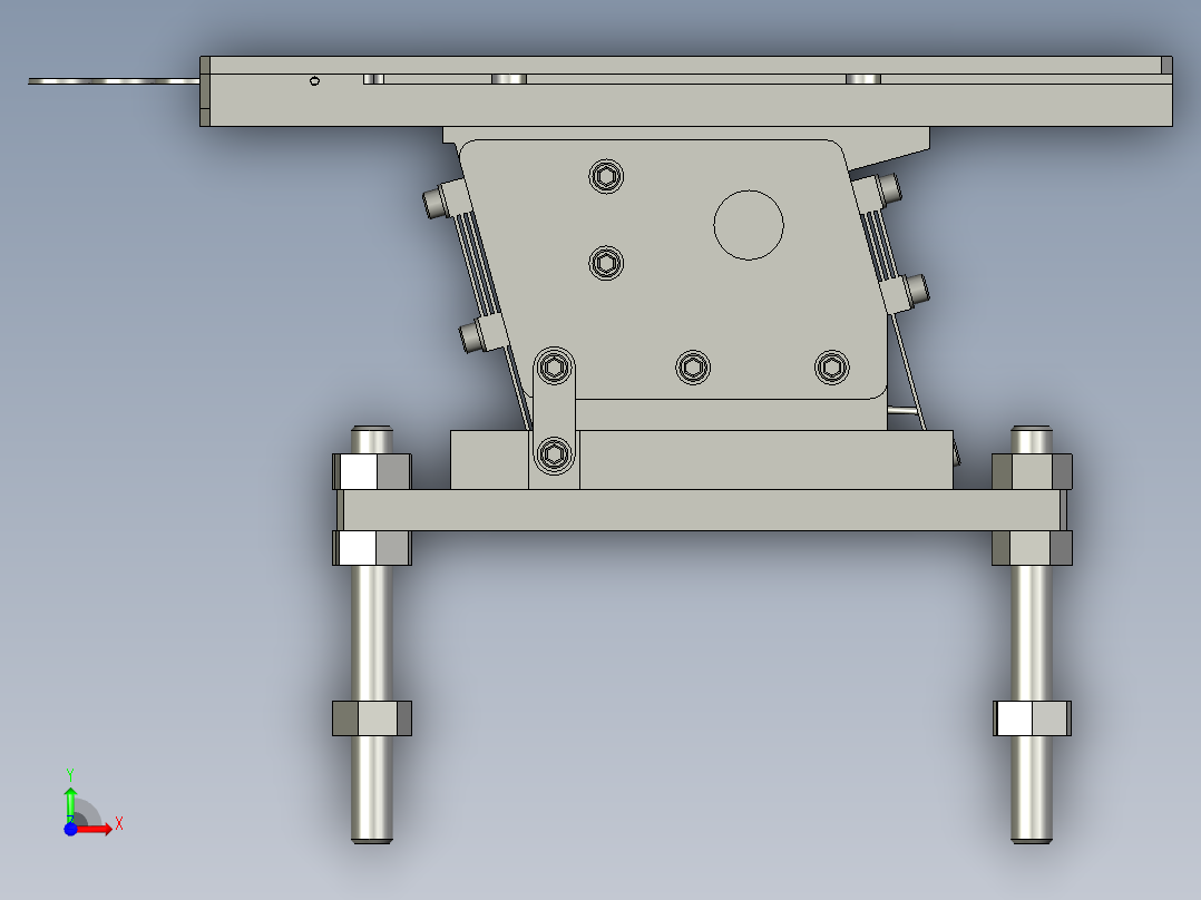 卡簧直振组件前视图