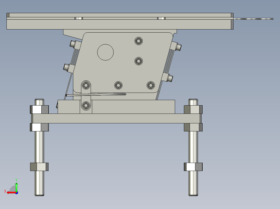 卡簧直振组件后视图
