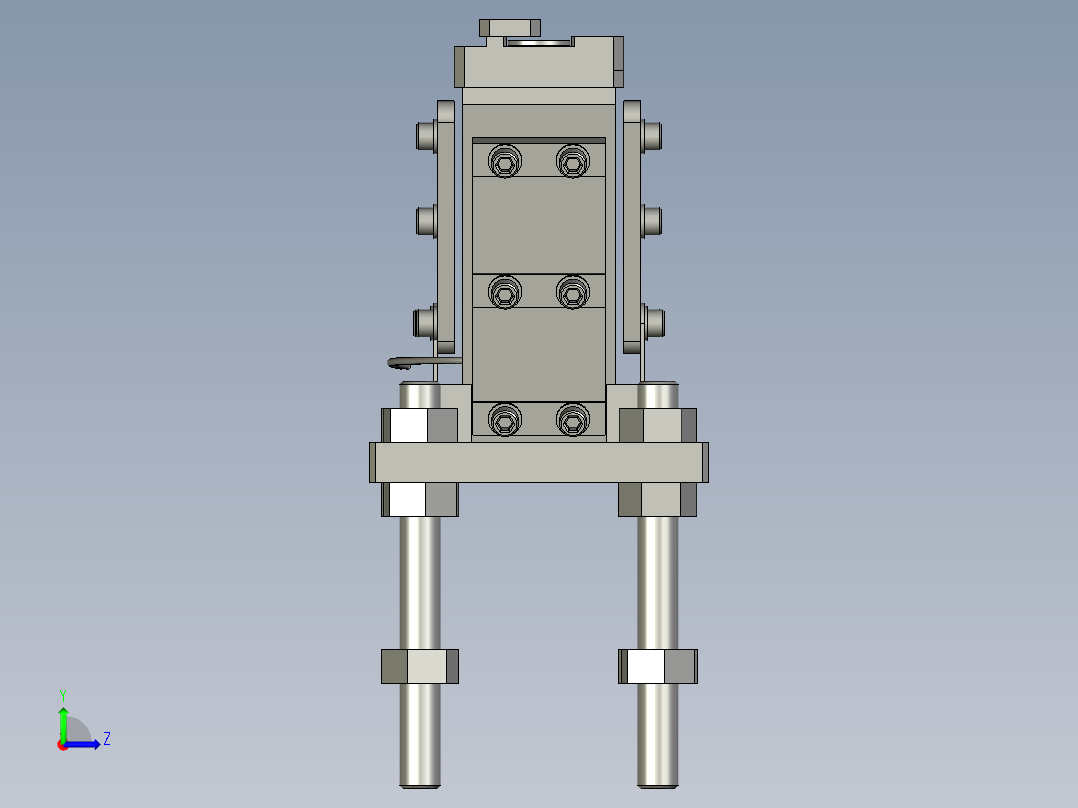 卡簧直振组件左视图