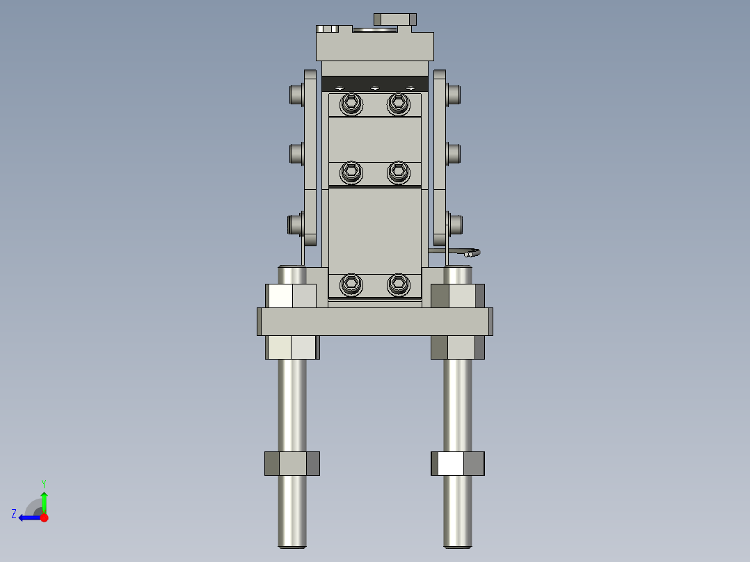 卡簧直振组件右视图