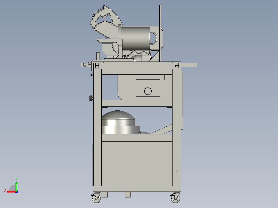 自制小型多用途木工工作台后视图