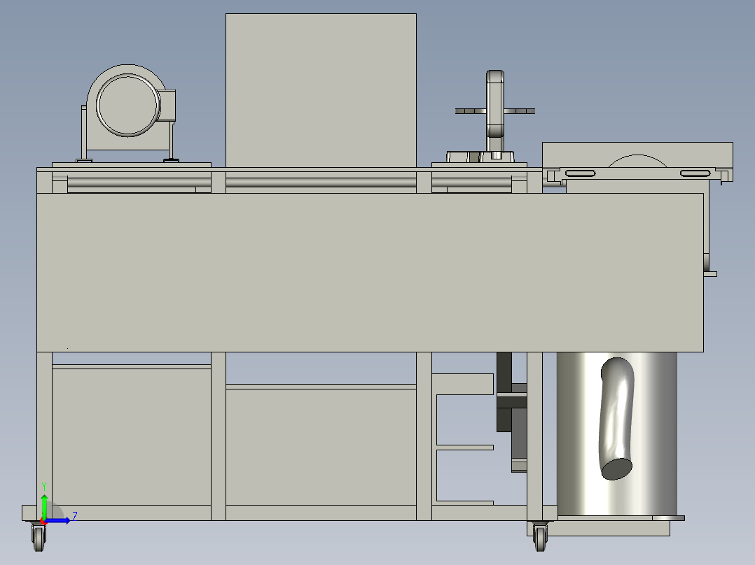 自制小型多用途木工工作台左视图