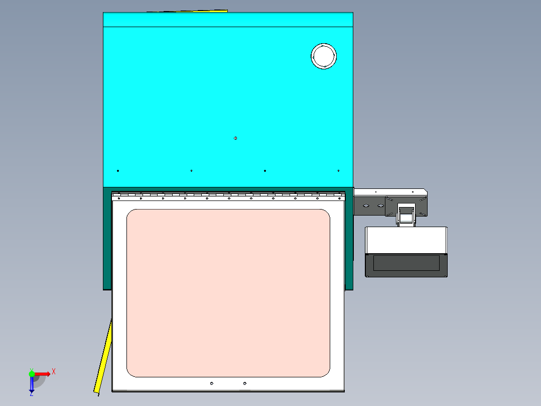 非标装配设备钣金外框架设计俯视图