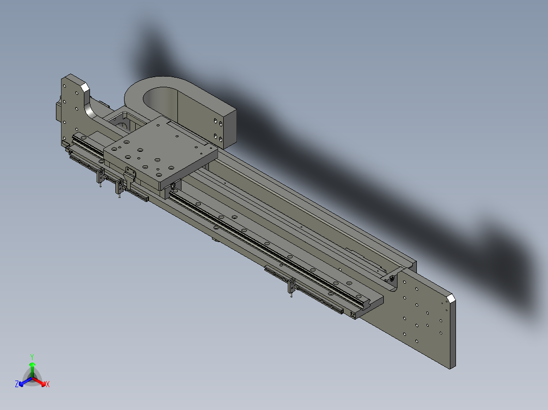 取膜横移底座正等轴测图