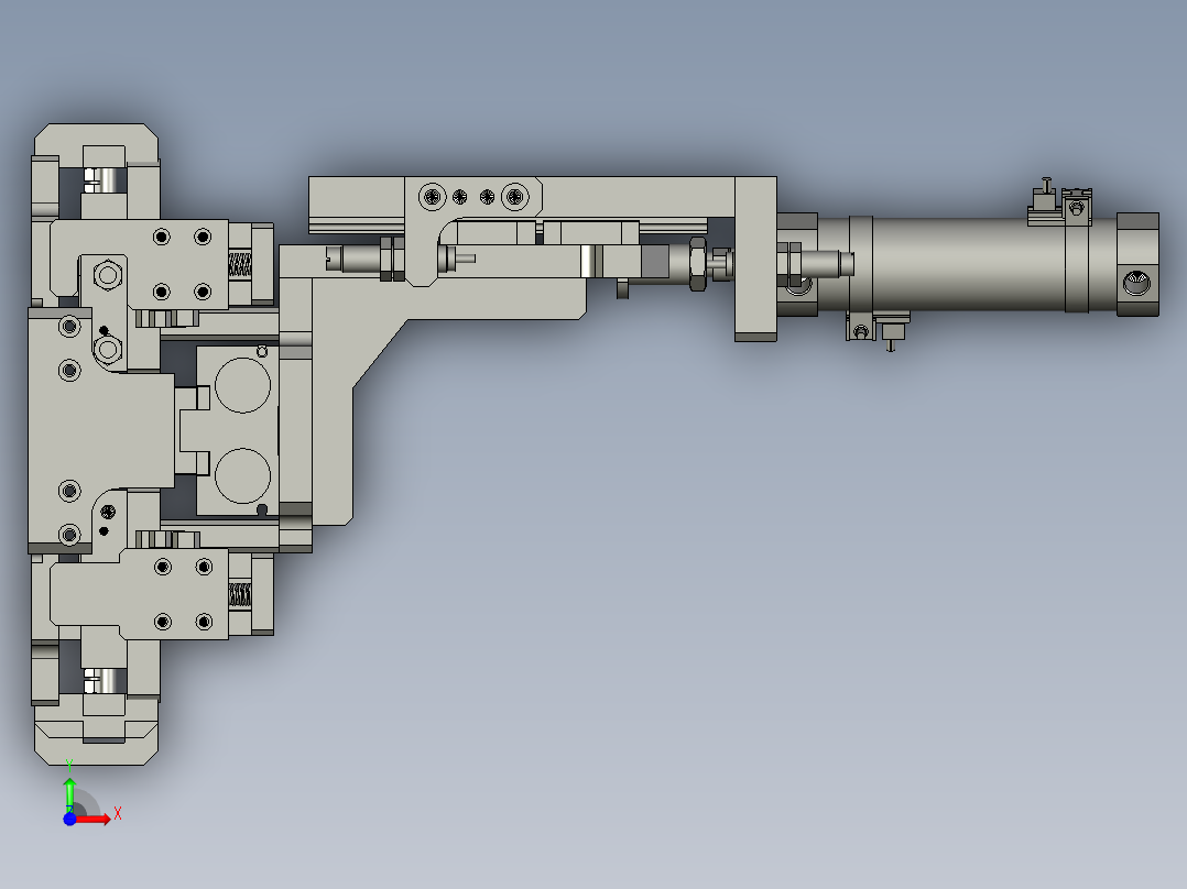 卸料盖板抓取组件前视图