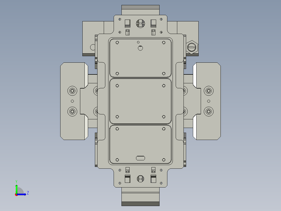 卸料盖板抓取组件左视图