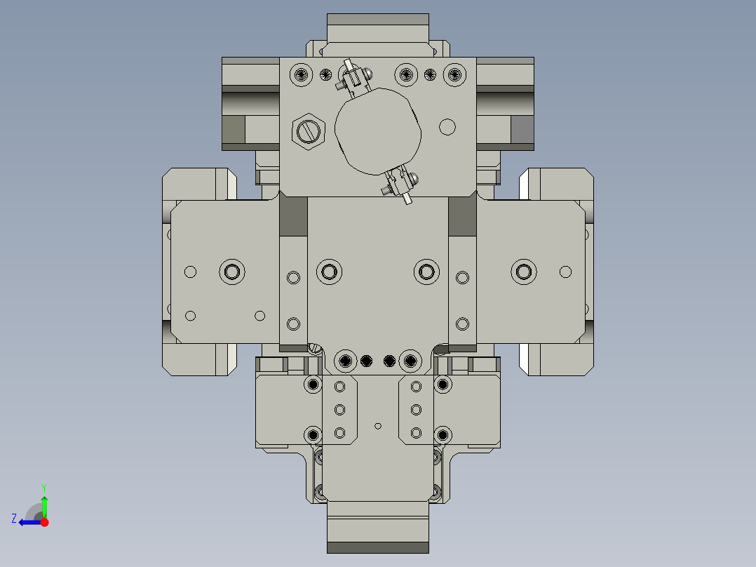 卸料盖板抓取组件右视图