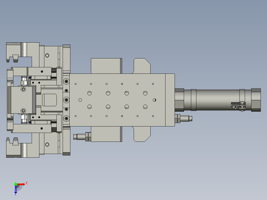 卸料盖板抓取组件俯视图