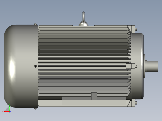带底脚无凸缘电机132M后视缩略图