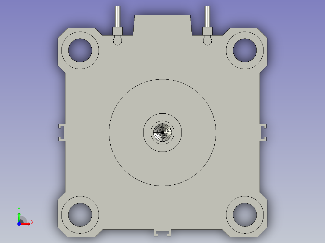 滚筒顶出机构前视图