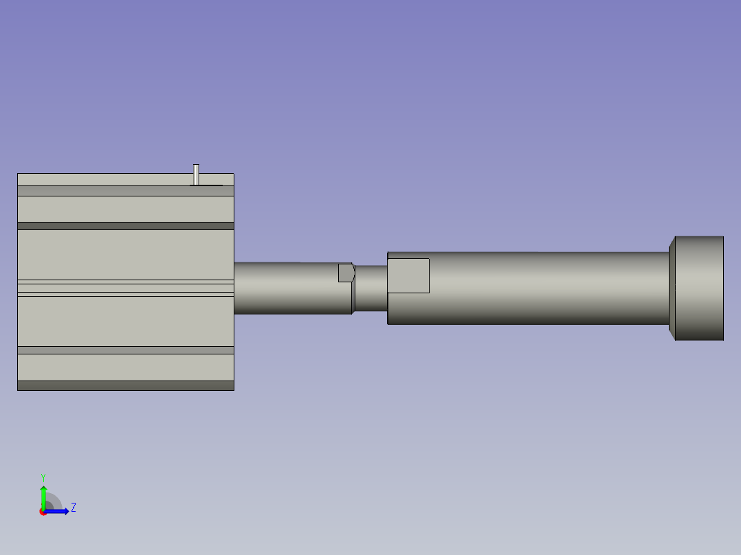 滚筒顶出机构左视图