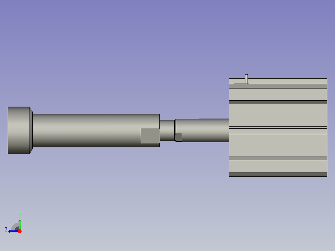 滚筒顶出机构右视图