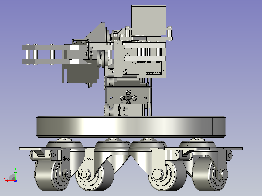 羽毛球自动捡球码球全转向机器人后视图