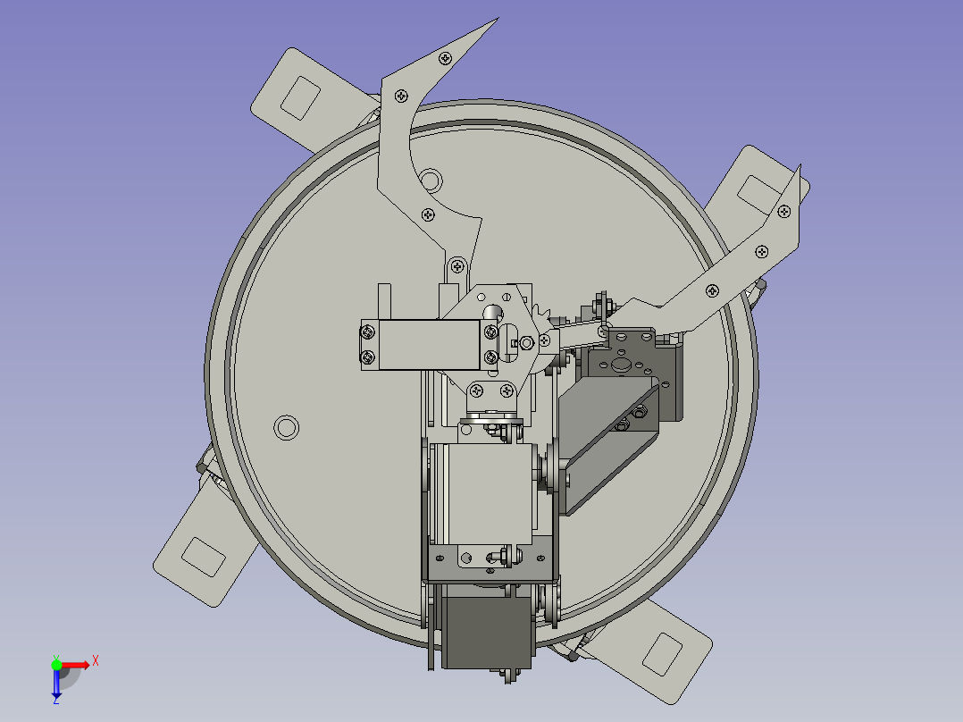 羽毛球自动捡球码球全转向机器人俯视图