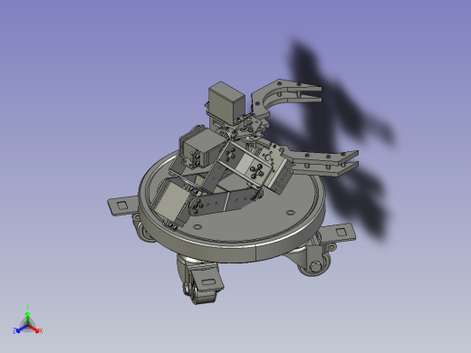 羽毛球自动捡球码球全转向机器人正等轴测缩略图