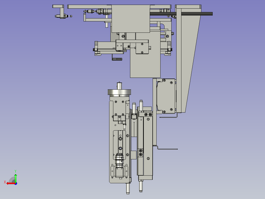 上齿轮上料总成上齿轮后视图