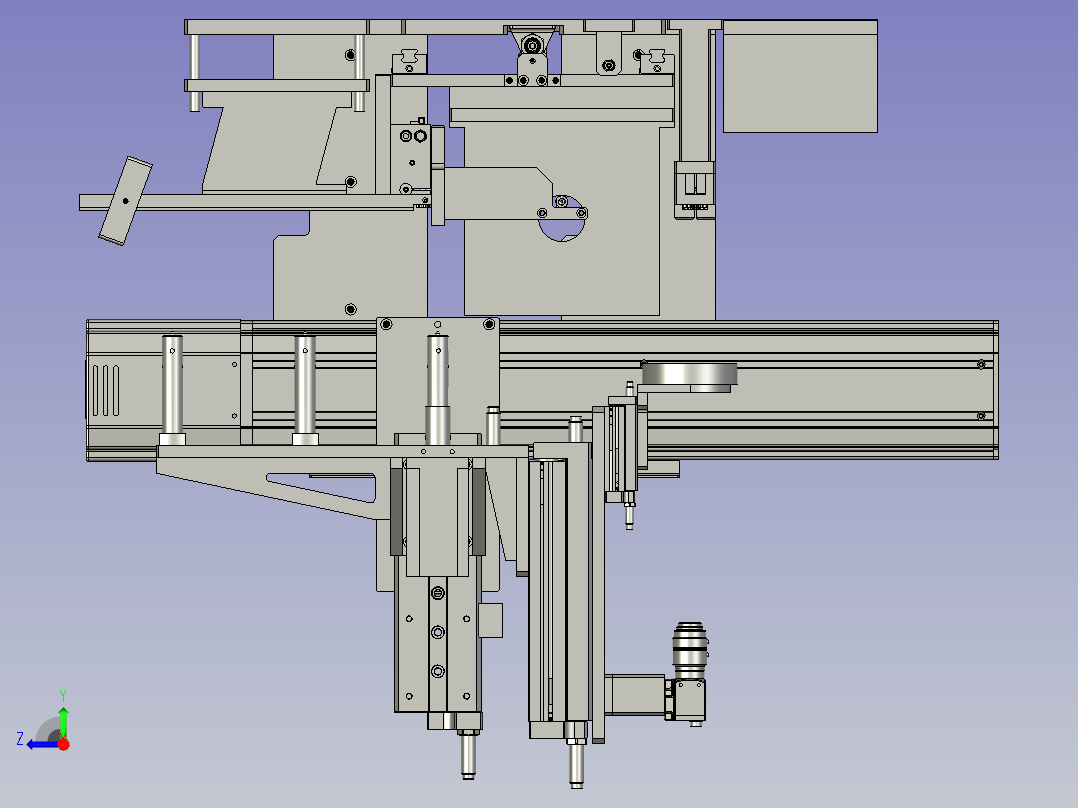 上齿轮上料总成上齿轮右视图