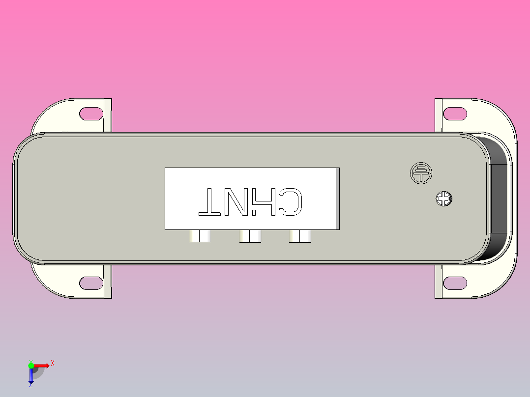 BKMJ(0.4～0.48)-35～45kvar-3自愈式低电压并联电容器三维模型202202俯视图