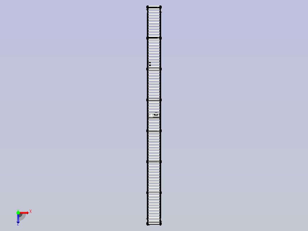 铝型材辊道输送机俯视图