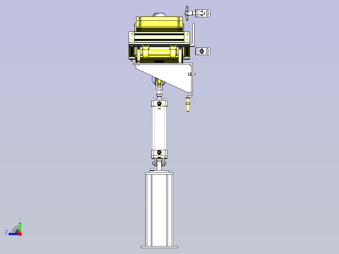 一款可调角度的输送机3D模型右视图