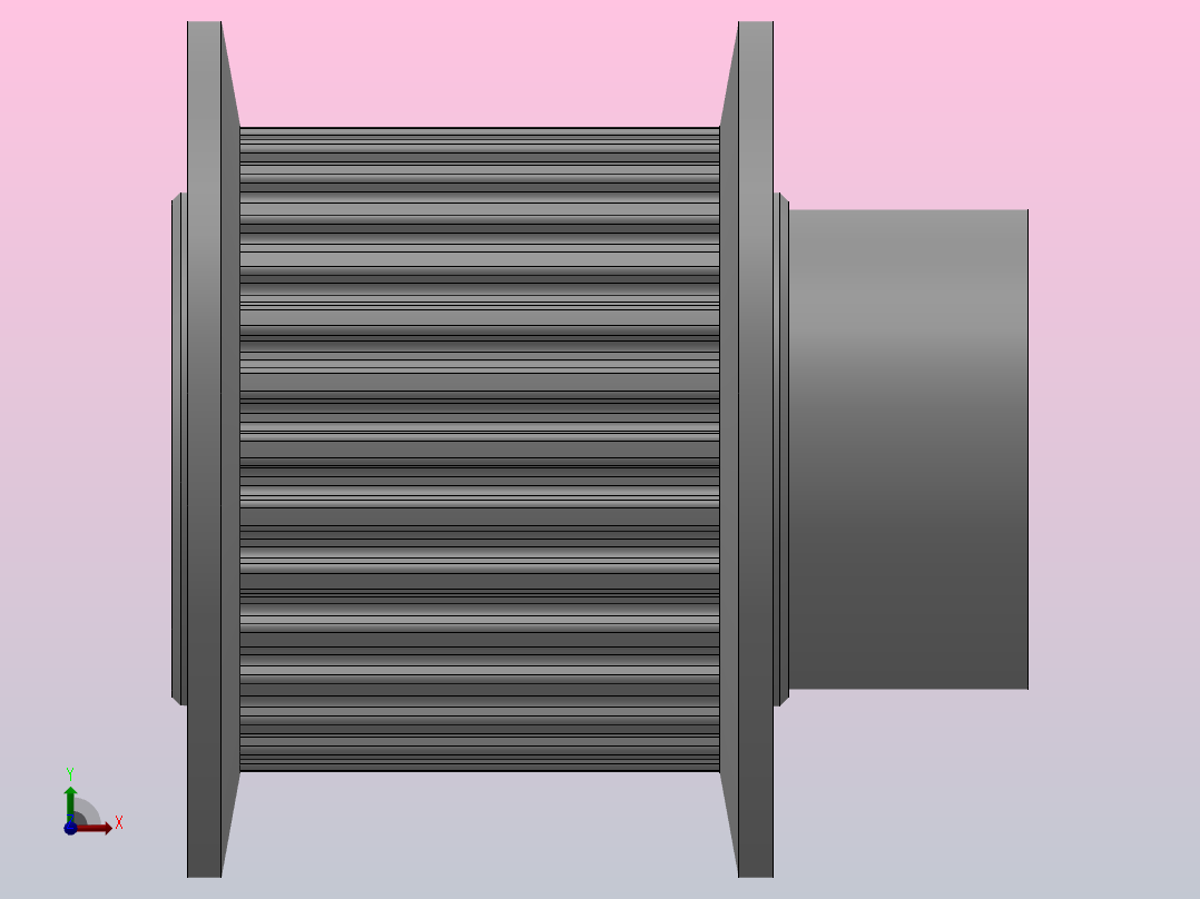 小凸缘型梯形齿同步带轮MXL型_SMXLDC-30-050-dc6-A前视图