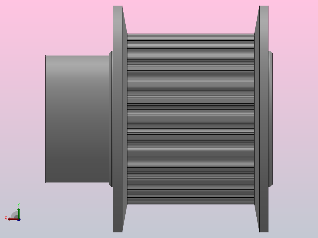 小凸缘型梯形齿同步带轮MXL型_SMXLDC-30-050-dc6-A后视图
