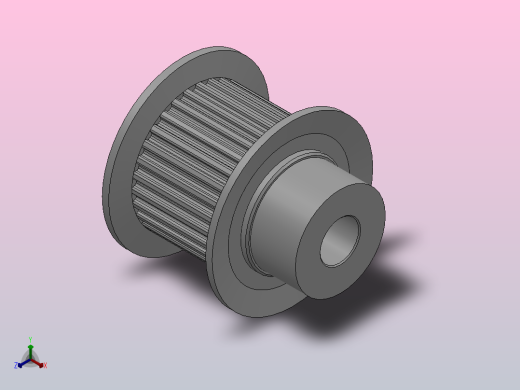 小凸缘型梯形齿同步带轮MXL型_SMXLDC-30-050-dc6-A正等轴测缩略图