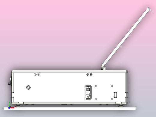 功率60W激光切割机三维模型3D图纸前视缩略图