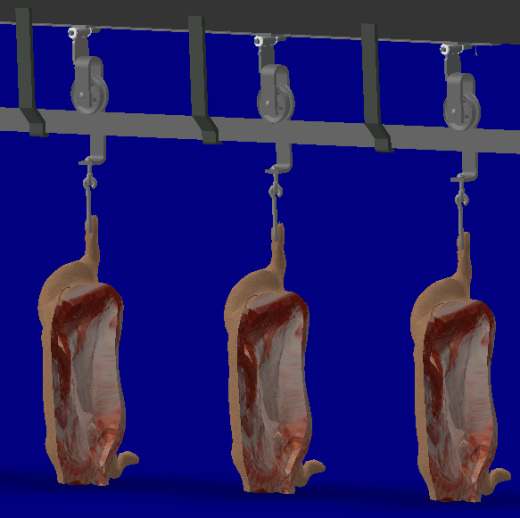 带挂钩的猪肉吊轨肉车轨系统14缩略图