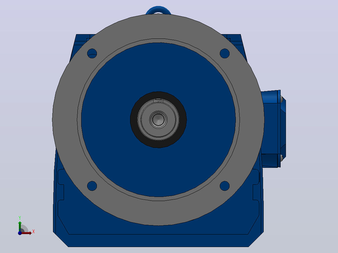 RF87法兰轴伸式安装斜齿轮减速机RF87-Y2.2-4P-100-M1-0°-Φ300前视图
