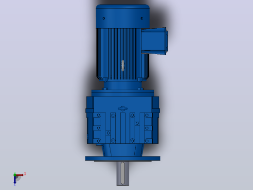 RF87法兰轴伸式安装斜齿轮减速机RF87-Y2.2-4P-100-M1-0°-Φ300俯视缩略图