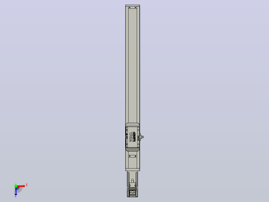 滚珠丝杠直线轴带导轨全封闭TPA-HCR-50S-1210C-L380-M-Y-P10-N3俯视图