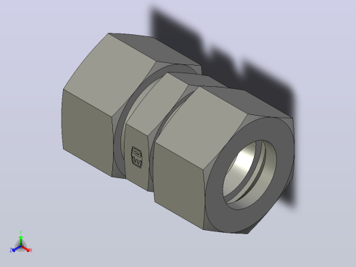 EO标准液压接头 Union G30ZSCF(1)正等轴测缩略图