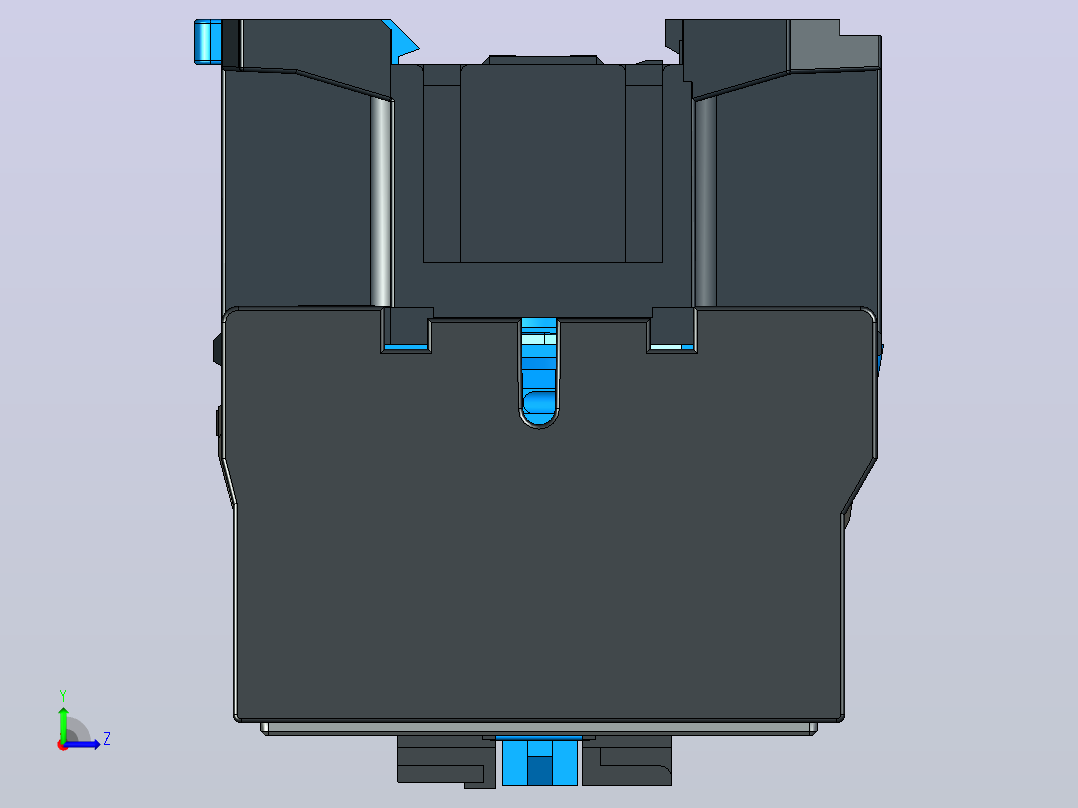 NXC-25_N 4P交流接触器三维模型202204左视图