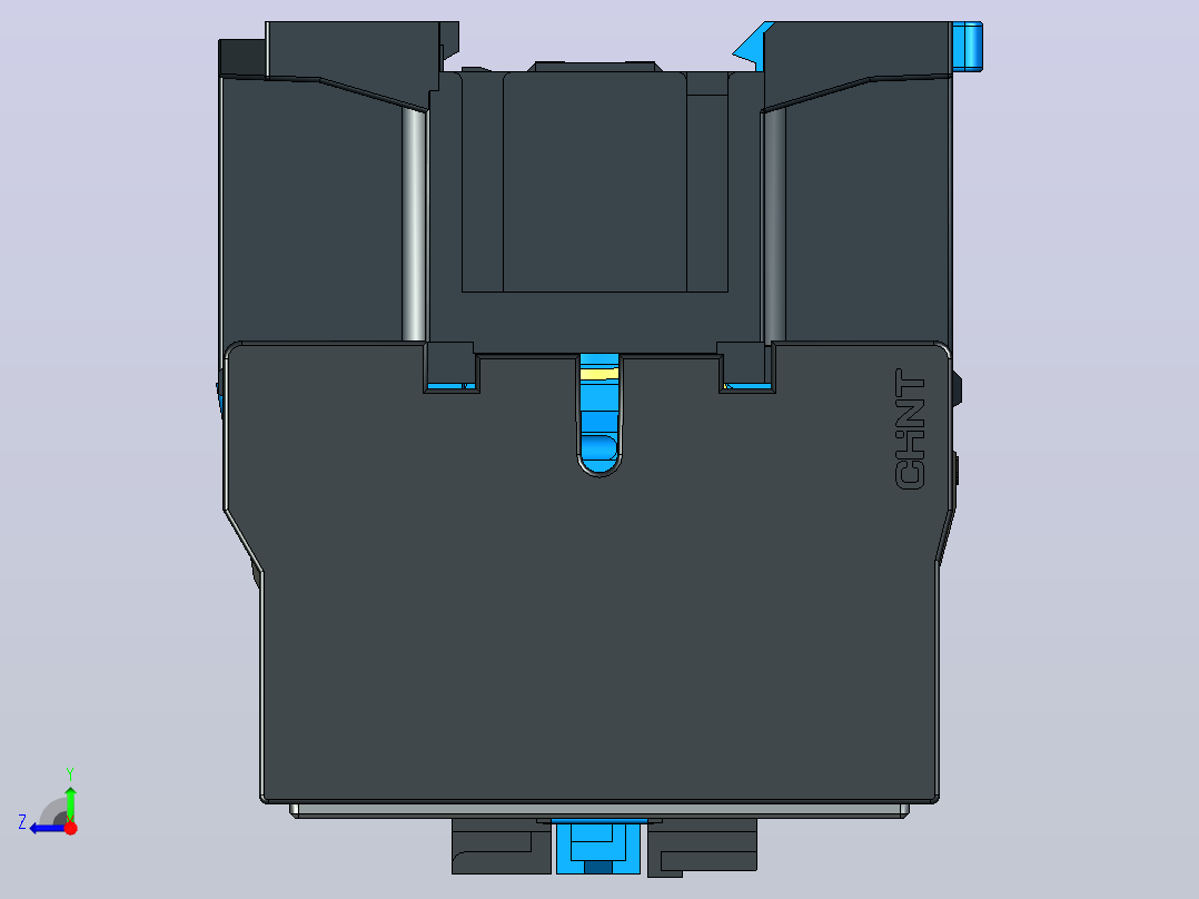 NXC-25_N 4P交流接触器三维模型202204右视图