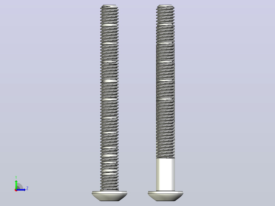螺钉ISO7380-1-M5 (5至50毫米全螺纹)&amp; (25至50毫米部分螺纹)左视图