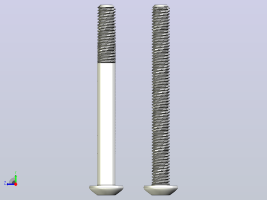 螺钉ISO7380-1-M5 (5至50毫米全螺纹)&amp; (25至50毫米部分螺纹)右视缩略图