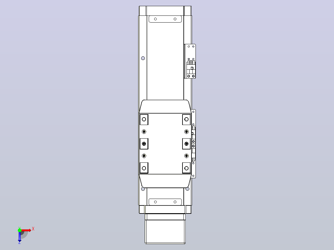 滚珠丝杠直线轴内置导轨TPA-GCR-80-1610C-L100-MP-M20-N3俯视图