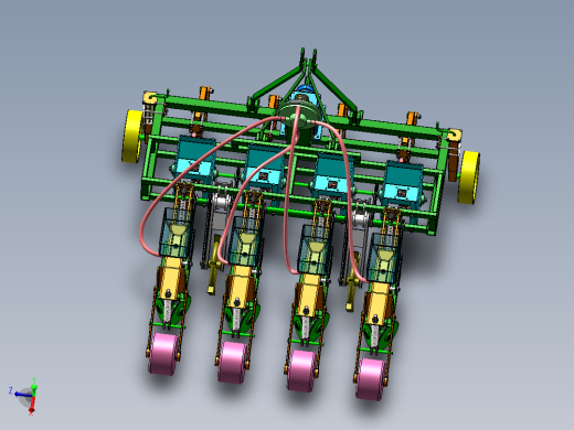 气吸式玉米精密播种施肥机（SW+CAD+说明书）