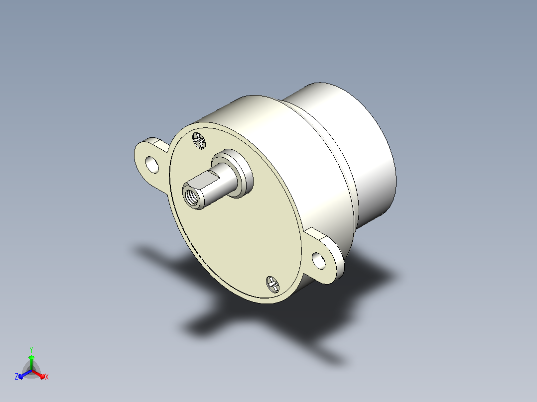 齿轮直流电机14RPM12V (2)正等轴测图