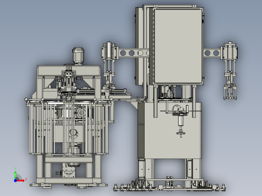 多工位双转台生产组装线step格式前视缩略图