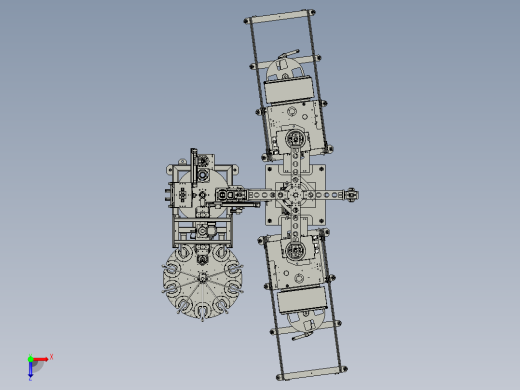 多工位双转台生产组装线step格式俯视缩略图