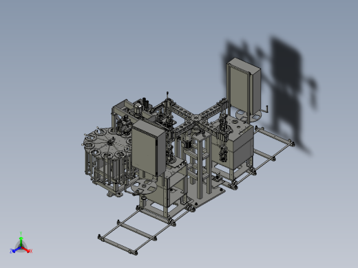 多工位双转台生产组装线step格式正等轴测缩略图