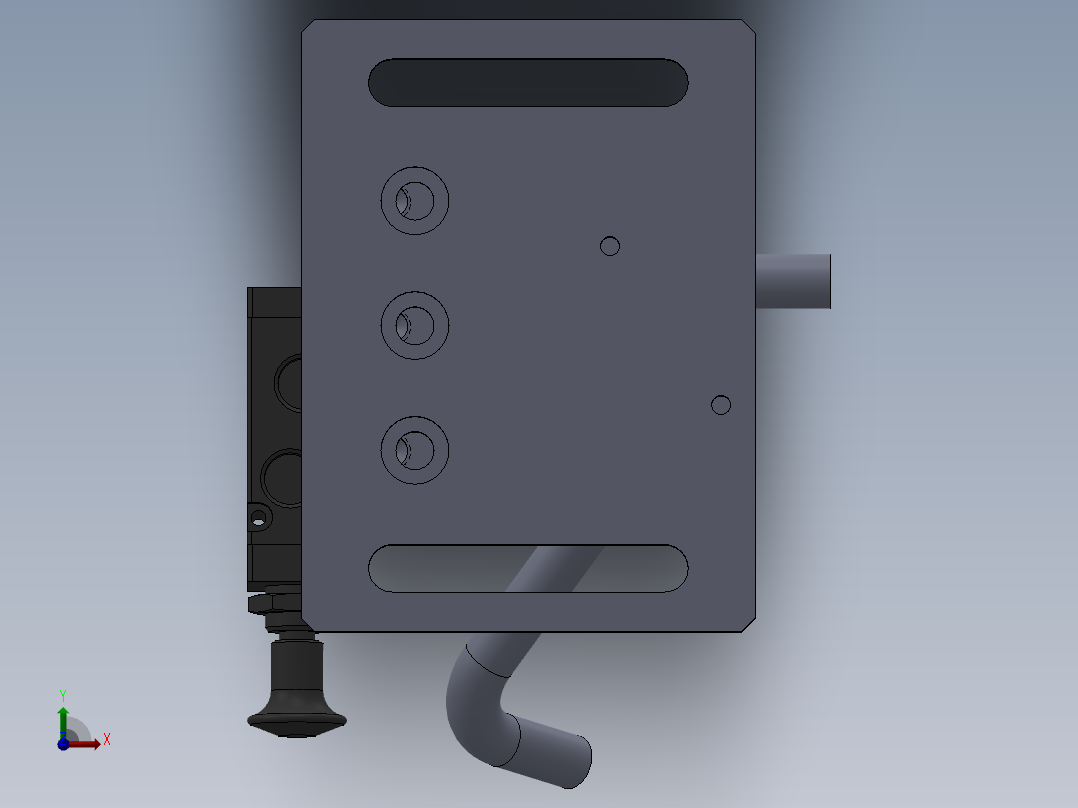 进气连接管切料模前视图