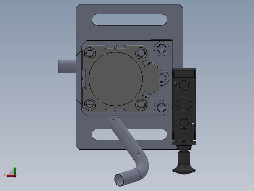 进气连接管切料模后视图