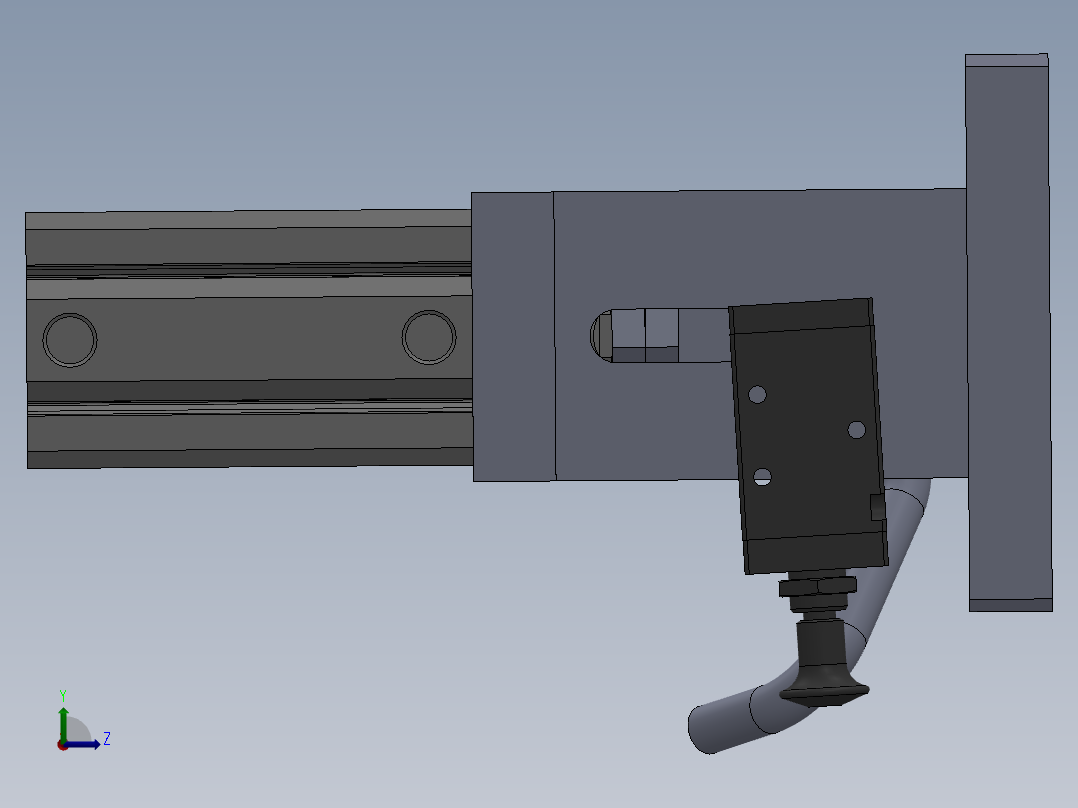 进气连接管切料模左视图