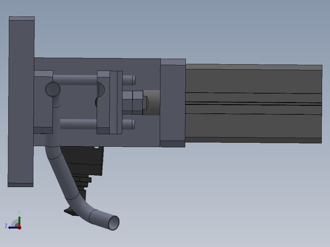 进气连接管切料模右视图