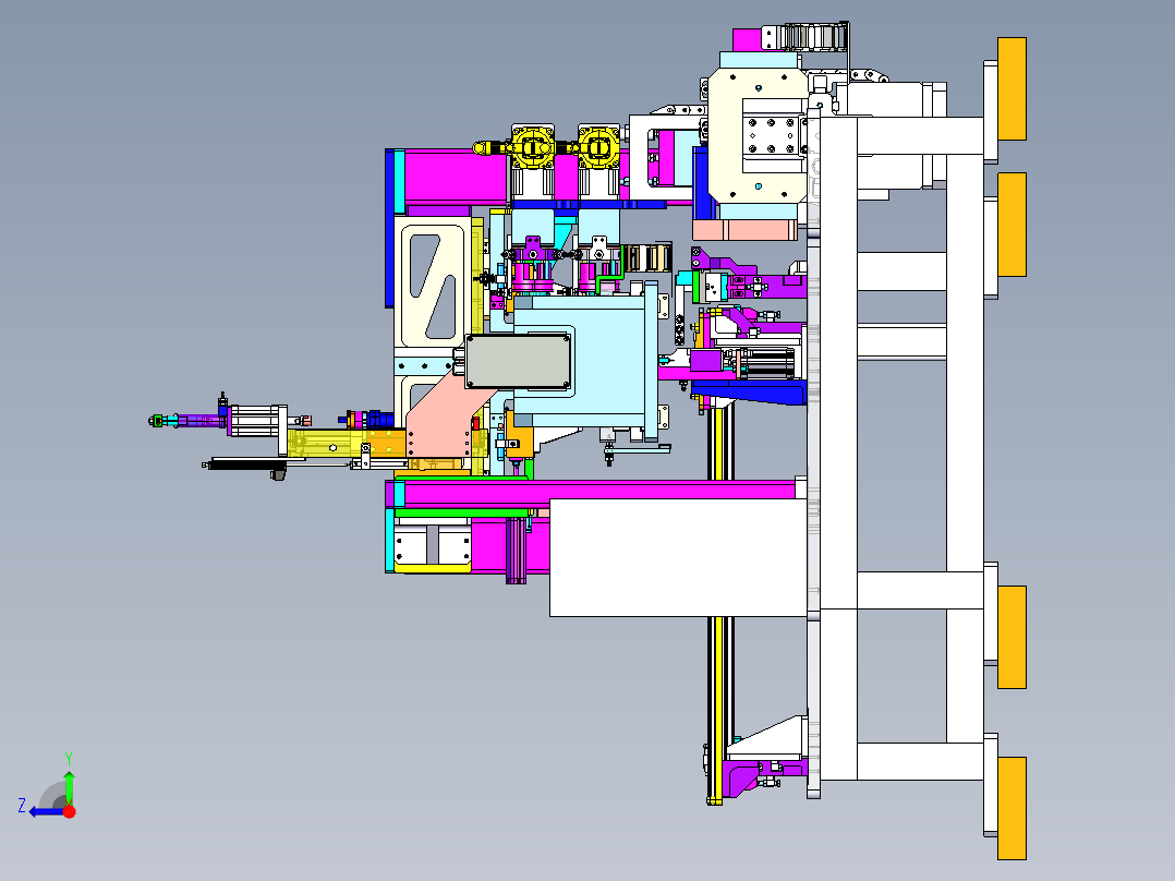 转向轴滑动力检测设备右视图