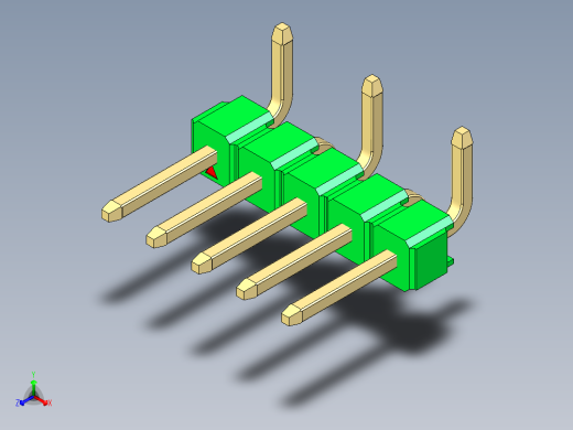 彩色公排针 100mil 2.54mm 系列-DS1022_green_05p_100mil_Type_SMT_R1_rev1.0